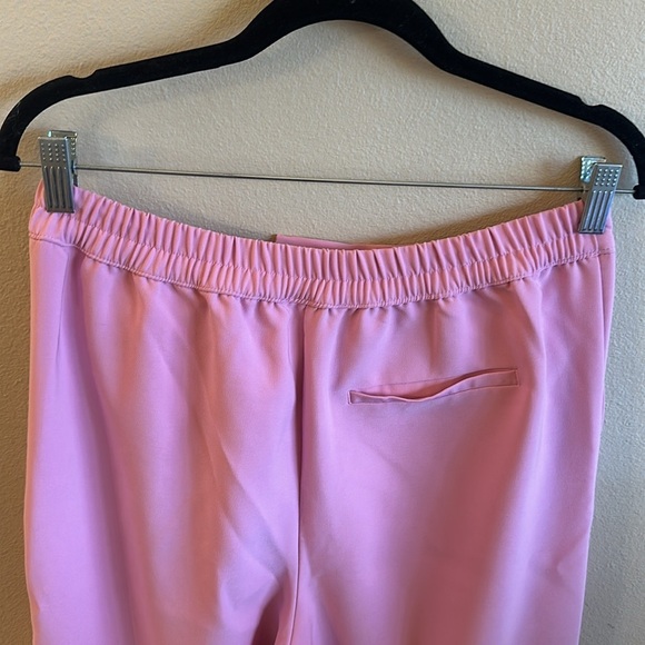 Love Tree Wide Leg Pants Back Elastic Waistband Light Pink Pockets Womens Size L - Picture 5 of 14